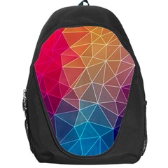 Multicolored Geometric Origami Idea Pattern Backpack Bag by Jancukart