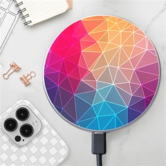 Multicolored Geometric Origami Idea Pattern Wireless Fast Charger(white)