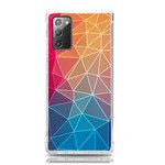 Multicolored Geometric Origami Idea Pattern Samsung Galaxy Note 20 TPU UV Case Front