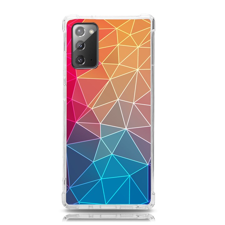 Multicolored Geometric Origami Idea Pattern Samsung Galaxy Note 20 TPU UV Case