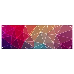 Multicolored Geometric Origami Idea Pattern Banner And Sign 9  X 3  by Jancukart