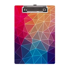 Multicolored Geometric Origami Idea Pattern A5 Acrylic Clipboard