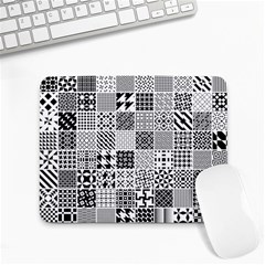 Black And White Geometric Patterns Small Mousepad