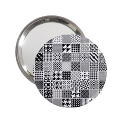 Black And White Geometric Patterns 2 25  Handbag Mirrors