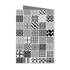 Black And White Geometric Patterns Mini Greeting Cards (pkg Of 8) by Jancukart