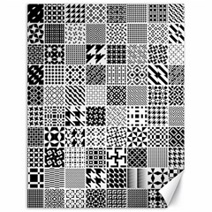 Black And White Geometric Patterns Canvas 18  X 24 