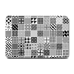 Black And White Geometric Patterns Small Doormat