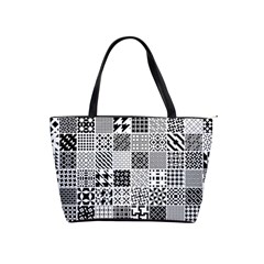 Black And White Geometric Patterns Classic Shoulder Handbag