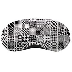 Black And White Geometric Patterns Sleeping Mask