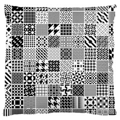 Black And White Geometric Patterns Large Cushion Case (one Side)