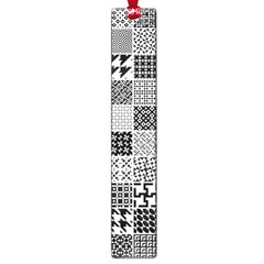 Black And White Geometric Patterns Large Book Marks by Jancukart