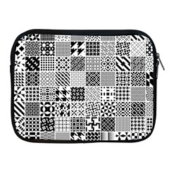 Black And White Geometric Patterns Apple Ipad 2/3/4 Zipper Cases