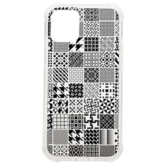 Black And White Geometric Patterns Iphone 12 Mini Tpu Uv Print Case	 by Jancukart