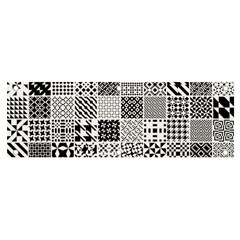 Black And White Geometric Patterns Banner And Sign 6  X 2 