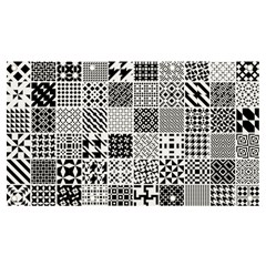 Black And White Geometric Patterns Banner And Sign 7  X 4 