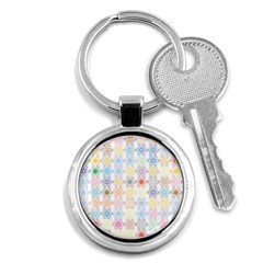 Spirals Twirls Abstract Geometric Art Pattern Key Chain (round)