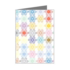 Spirals Twirls Abstract Geometric Art Pattern Mini Greeting Card