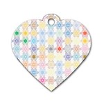 Spirals Twirls Abstract Geometric Art Pattern Dog Tag Heart (One Side) Front