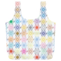 Spirals Twirls Abstract Geometric Art Pattern Full Print Recycle Bag (xxl)