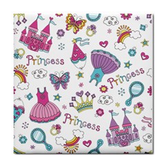 Princess Element Background Material Tile Coaster by Jancukart