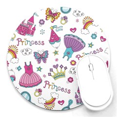 Princess Element Background Material Round Mousepad