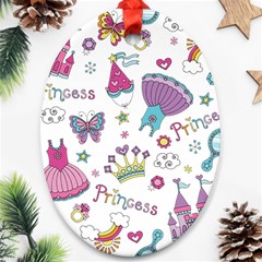 Princess Element Background Material Ornament (oval)