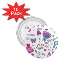 Princess Element Background Material 1 75  Buttons (10 Pack)