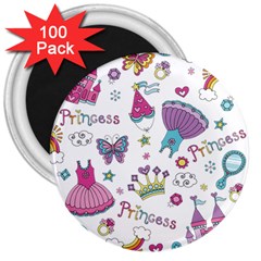 Princess Element Background Material 3  Magnets (100 Pack)