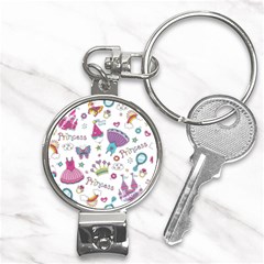 Princess Element Background Material Nail Clippers Key Chain