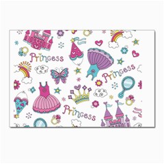 Princess Element Background Material Postcard 4 x 6  (pkg Of 10)