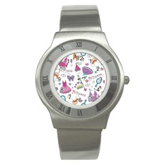 Princess Element Background Material Stainless Steel Watch by Jancukart