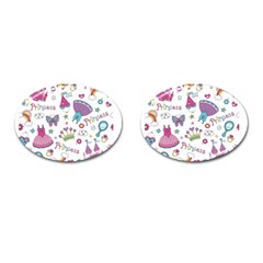 Princess Element Background Material Cufflinks (oval)