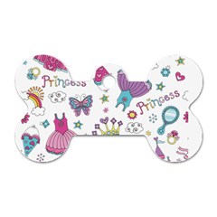 Princess Element Background Material Dog Tag Bone (one Side)