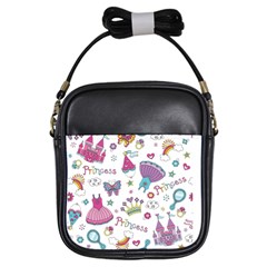 Princess Element Background Material Girls Sling Bag