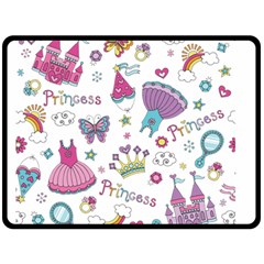 Princess Element Background Material One Side Fleece Blanket (large)