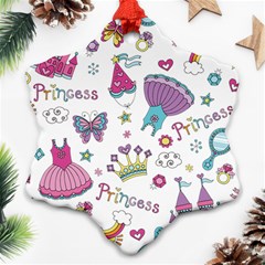 Princess Element Background Material Snowflake Ornament (two Sides)