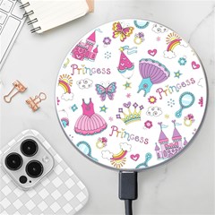 Princess Element Background Material Wireless Fast Charger(white)