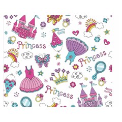 Princess Element Background Material One Side Premium Plush Fleece Blanket (medium)