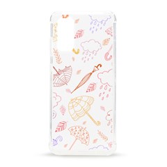 Weather Umbrella Rain Cloud Seamless Doodle Pattern Samsung Galaxy S20 6.2 Inch TPU UV Case