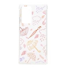 Weather Umbrella Rain Cloud Seamless Doodle Pattern Samsung Galaxy Note 20 Ultra TPU UV Case