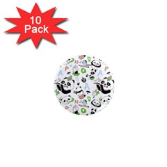 Giant Panda Bear Pattern 1  Mini Magnet (10 Pack) 