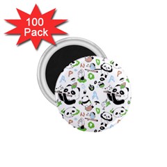 Giant Panda Bear Pattern 1 75  Magnets (100 Pack)  by Jancukart