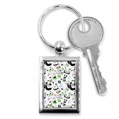 Giant Panda Bear Pattern Key Chain (rectangle)