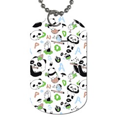 Giant Panda Bear Pattern Dog Tag (one Side)