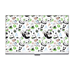 Giant Panda Bear Pattern Business Card Holder by Jancukart