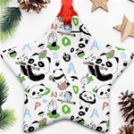 Giant Panda Bear Pattern Star Ornament (Two Sides) Front