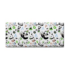 Giant Panda Bear Pattern Hand Towel by Jancukart