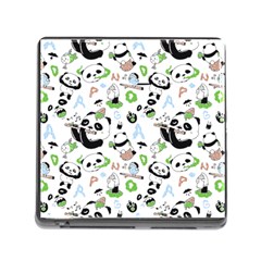 Giant Panda Bear Pattern Memory Card Reader (square 5 Slot) by Jancukart