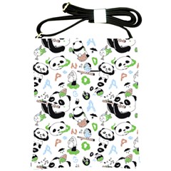 Giant Panda Bear Pattern Shoulder Sling Bag by Jancukart