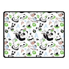 Giant Panda Bear Pattern One Side Fleece Blanket (small)